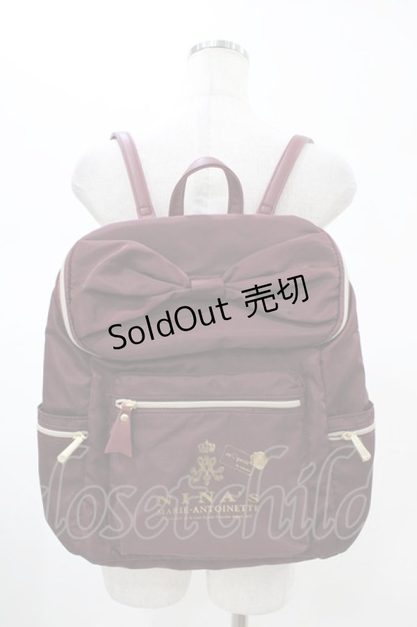 画像1: m petit by misako / NINA'Sコラボリュック  ワイン H-26-01-27-042-LO-BG-NS-ZH (1)