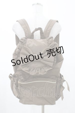 画像: m petit by misako / TT AM リボンフラップ リュックサック  ブラウン H-26-01-27-044-LO-BG-NS-ZH