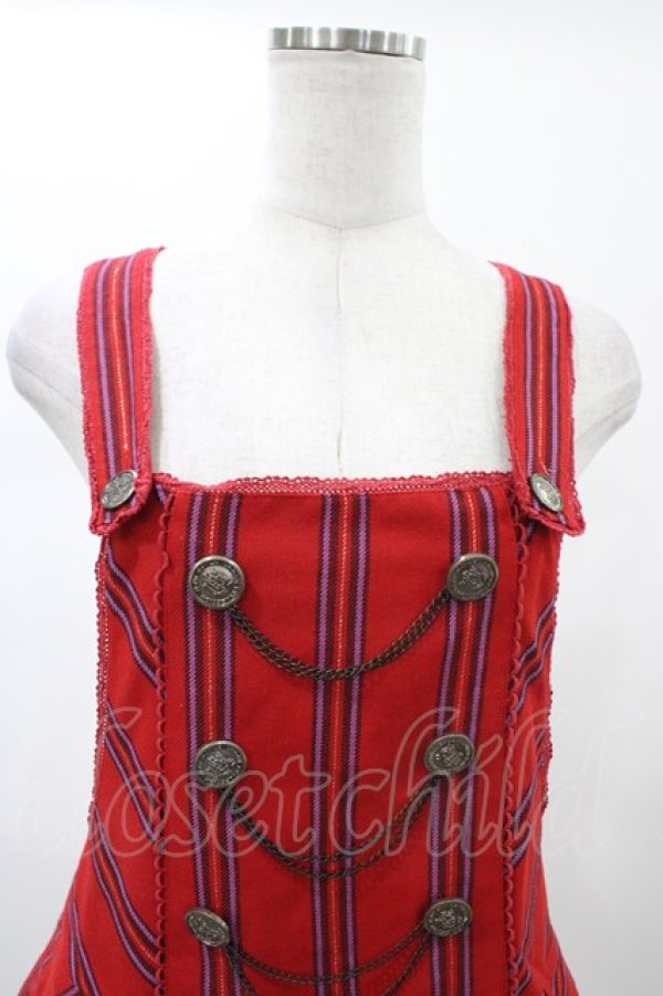 画像4: Angelic Pretty / クラシカルレジメンサロペット Free ワイン H-26-01-27-046-AP-OP-NS-ZH (4)