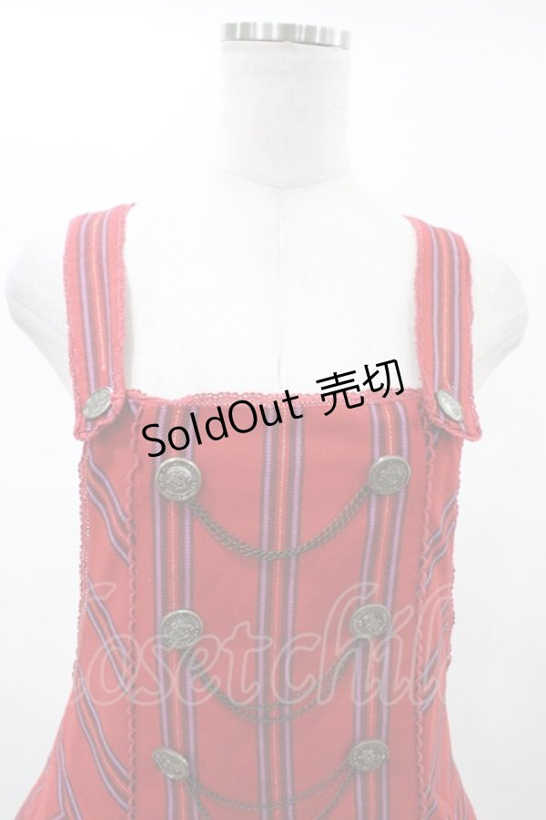 画像4: Angelic Pretty / クラシカルレジメンサロペット Free ワイン H-26-01-27-046-AP-OP-NS-ZH (4)