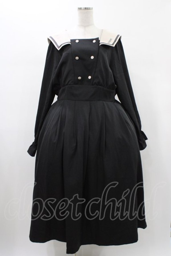 画像1: m petit by misako / サンリオキャラクターズコラボ クロミセーラーワンピース LL ブラック H-26-01-27-047-LO-OP-NS-ZH (1)
