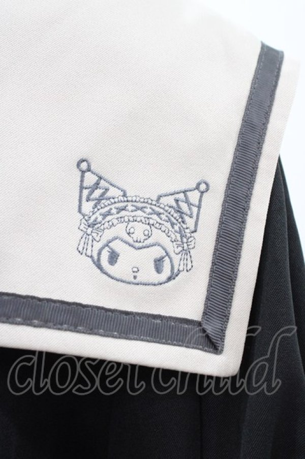 画像3: m petit by misako / サンリオキャラクターズコラボ クロミセーラーワンピース LL ブラック H-26-01-27-047-LO-OP-NS-ZH (3)