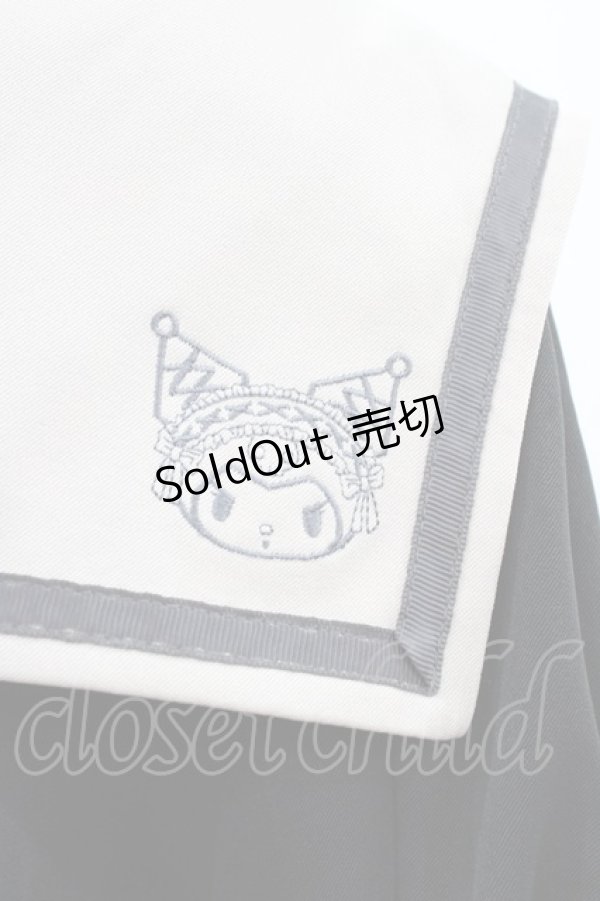 画像3: m petit by misako / サンリオキャラクターズコラボ クロミセーラーワンピース LL ブラック H-26-01-27-047-LO-OP-NS-ZH (3)