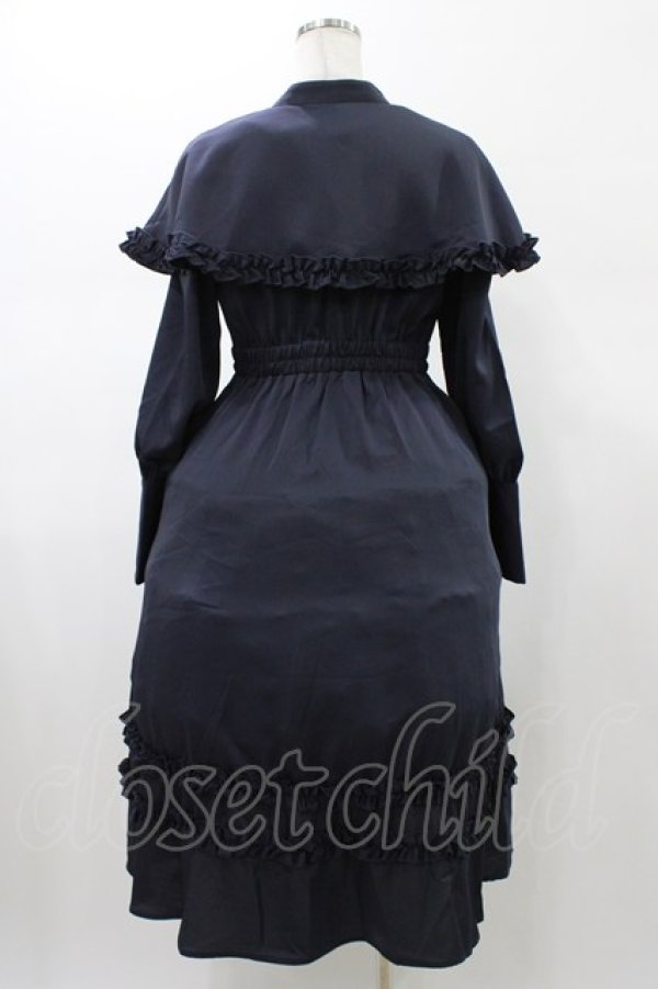 画像2: FLC / MINA*ケープワンピース M ネイビー H-26-01-27-050-0-OP-NS-ZH (2)