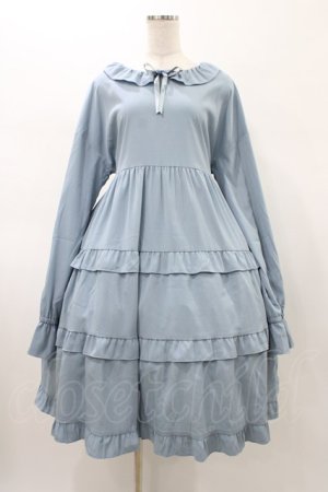 画像: FLC / 皆方由衣コラボ/ティアードフリルワンピース L サックス H-26-01-27-051-0-OP-NS-ZH