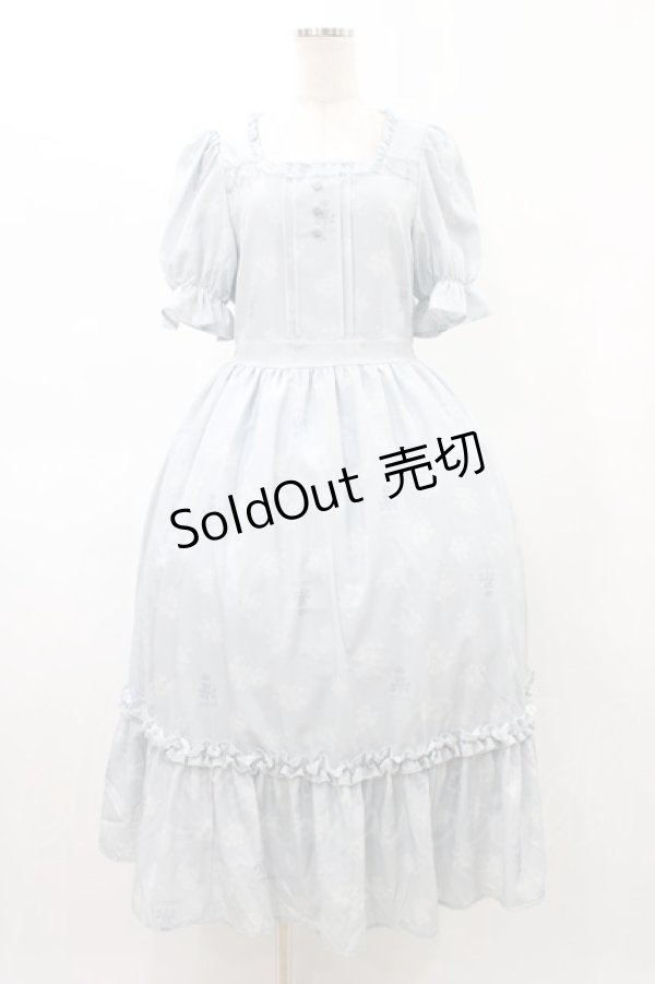 画像1: m petit by misako / AOKハナガラスクエアワンピース M サックス H-26-01-27-052-LO-OP-NS-ZH (1)