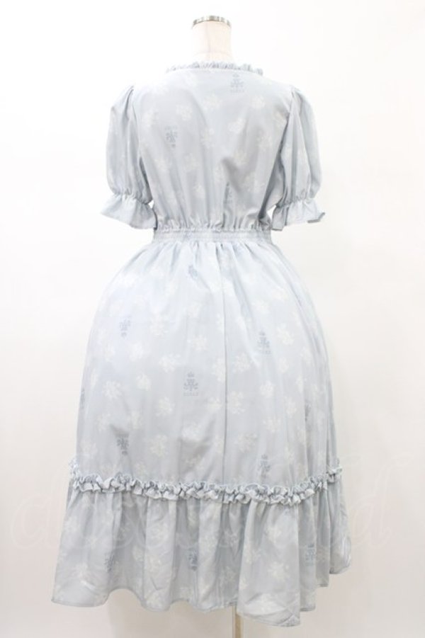 画像2: m petit by misako / AOKハナガラスクエアワンピース M サックス H-26-01-27-052-LO-OP-NS-ZH (2)