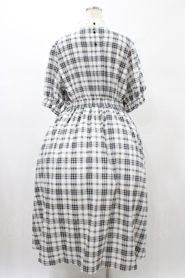 画像2: m petit by misako / ナシジチェックキリカエワンピース 4L オフ H-26-01-27-055-LO-OP-NS-ZH (2)