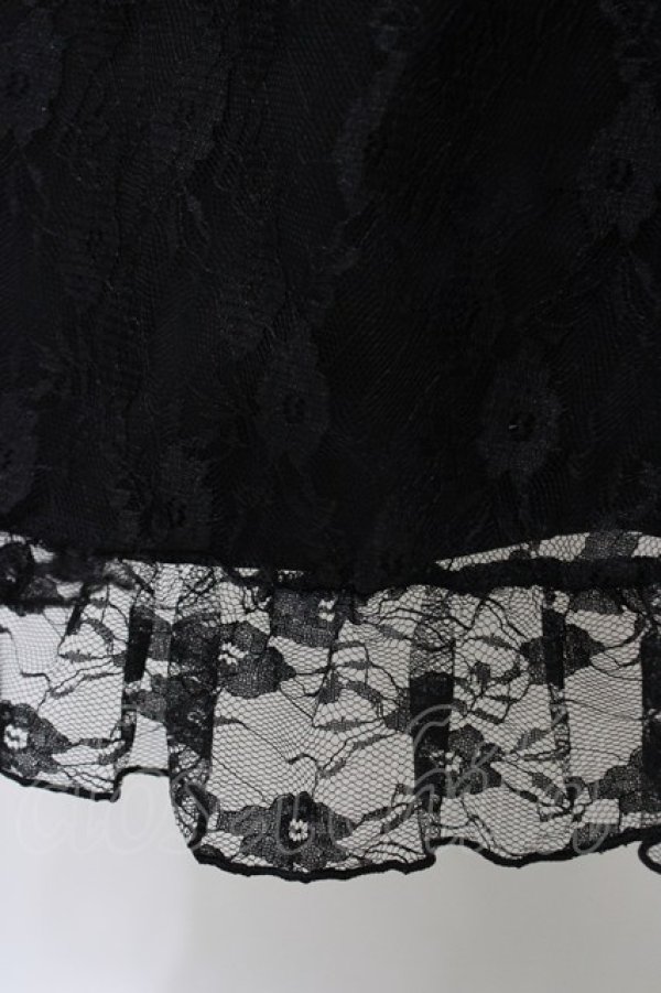 画像3: majoretty / レースジャンパースカート 4L ブラック H-26-01-27-058-0-OP-NS-ZH (3)