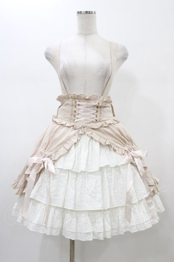 画像1: Amavel / サス付き前後シャーリングスカート Free ピンク H-26-01-27-060-CA-SK-NS-ZH (1)