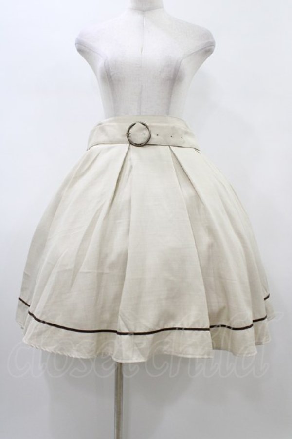 画像1: Kurumi Collaboration / フレアマリンアカデミアスカート 4L アイボリー H-26-01-27-061-0-SK-NS-ZH (1)