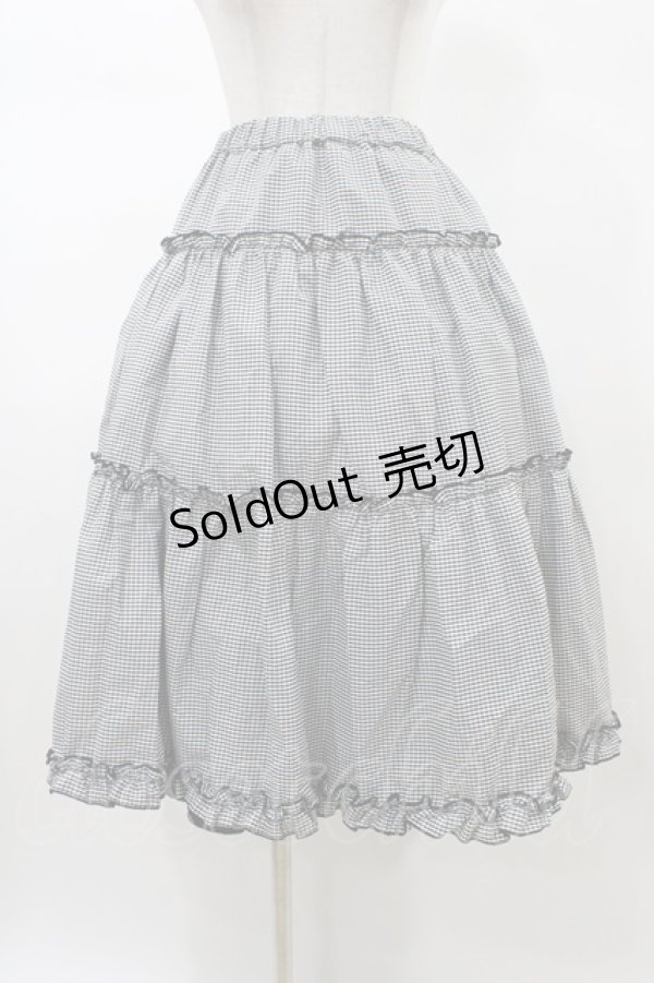 画像1: m petit by misako / NINA'S RVパニエスカート M ブラック/ブラックギンガム リバーシブル H-26-01-27-065-LO-SK-NS-ZH (1)