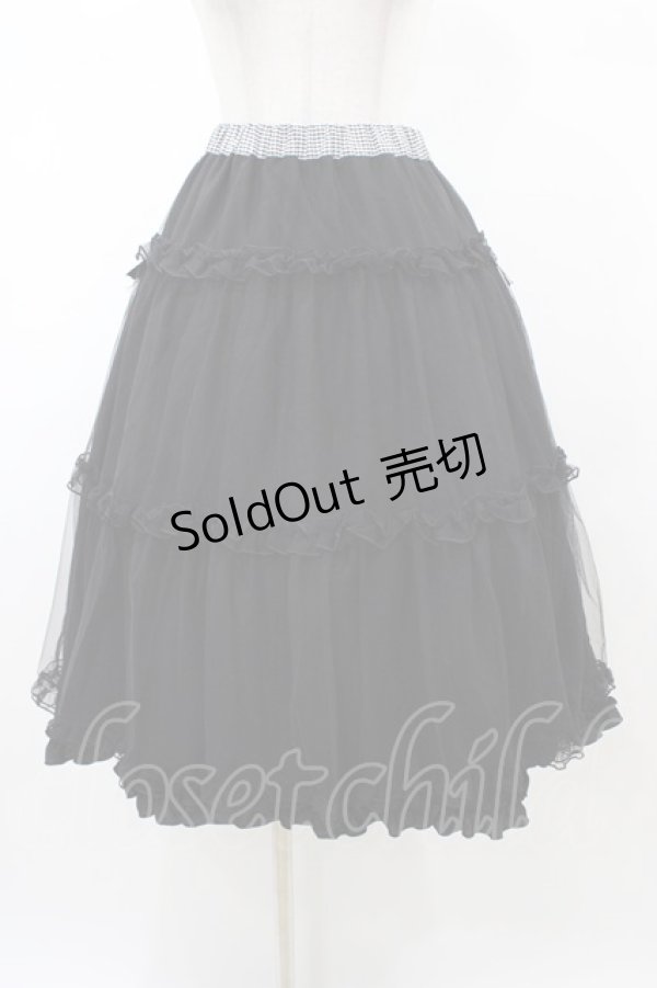 画像3: m petit by misako / NINA'S RVパニエスカート M ブラック/ブラックギンガム リバーシブル H-26-01-27-065-LO-SK-NS-ZH (3)