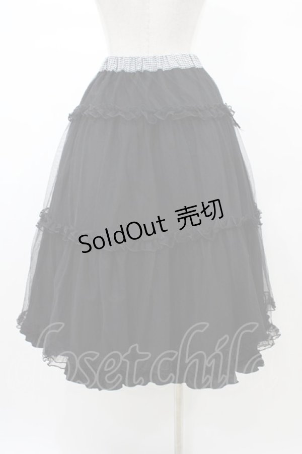 画像4: m petit by misako / NINA'S RVパニエスカート M ブラック/ブラックギンガム リバーシブル H-26-01-27-065-LO-SK-NS-ZH (4)