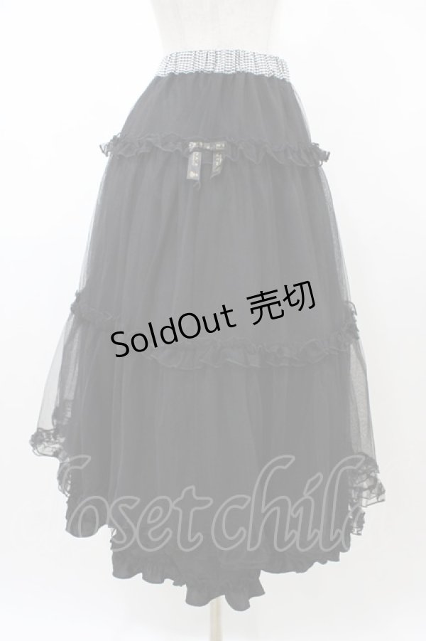 画像5: m petit by misako / NINA'S RVパニエスカート M ブラック/ブラックギンガム リバーシブル H-26-01-27-065-LO-SK-NS-ZH (5)