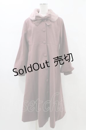 画像: m petit by misako / AM*リボンコート 4L ダークピンク H-26-01-27-069-LO-CO-NS-ZH