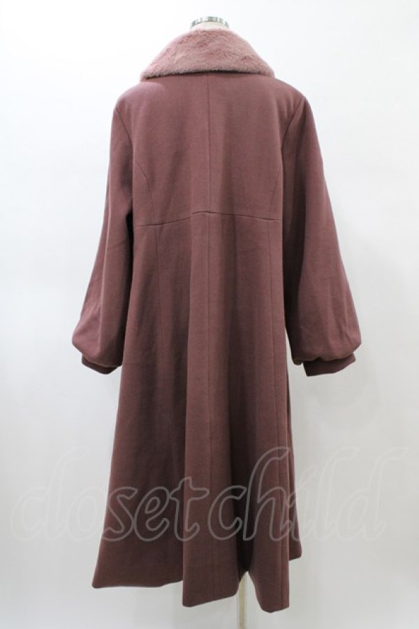 画像2: m petit by misako / AM*リボンコート 4L ダークピンク H-26-01-27-069-LO-CO-NS-ZH (2)