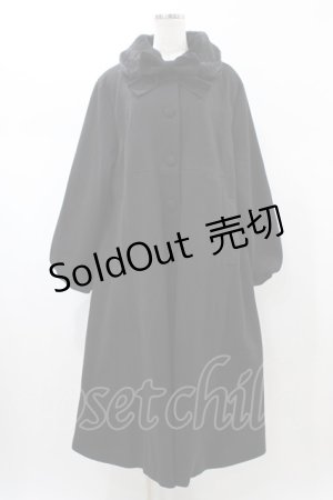 画像: m petit by misako / AM*リボンコート 4L ブラック H-26-01-27-071-LO-CO-NS-ZH