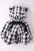 画像1: F i.n.t / オリジナルテディベア  オフ/ブラック/サックスチェック H-26-01-27-1008-CA-ZA-NS-ZH (1)