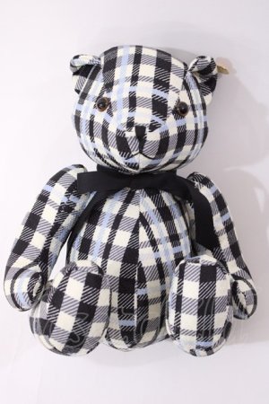 画像: F i.n.t / オリジナルテディベア  オフ/ブラック/サックスチェック H-26-01-27-1008-CA-ZA-NS-ZH
