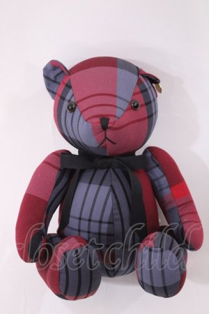 画像: F i.n.t / オリジナルテディベア  レッド/グレーチェック H-26-01-27-1012-CA-ZA-NS-ZH