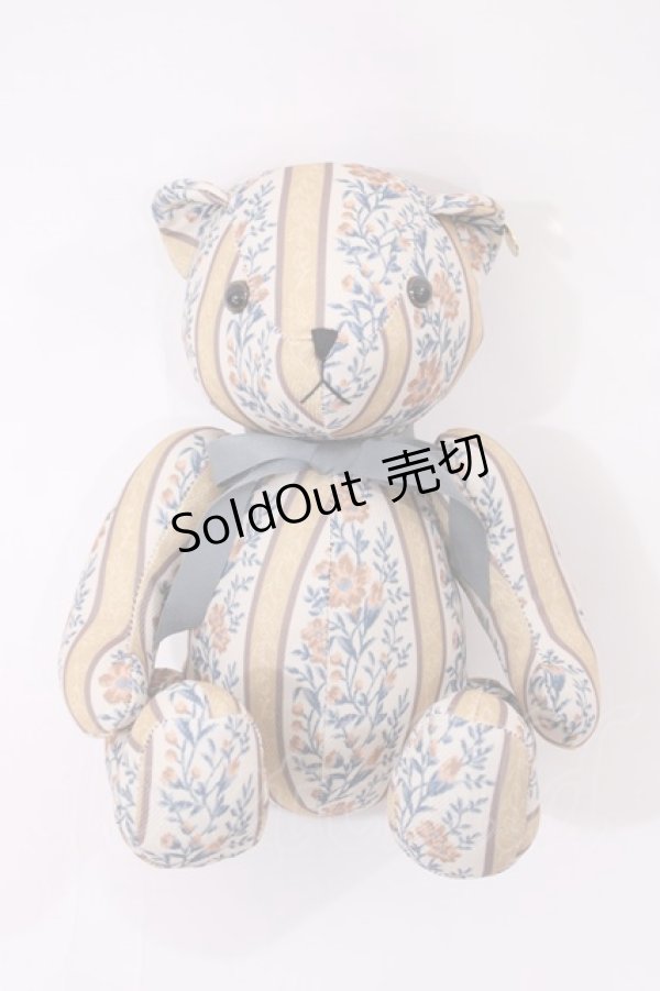 画像1: F i.n.t / オリジナルテディベア  アイボリー/花柄 H-26-01-27-1013-CA-ZA-NS-ZH (1)