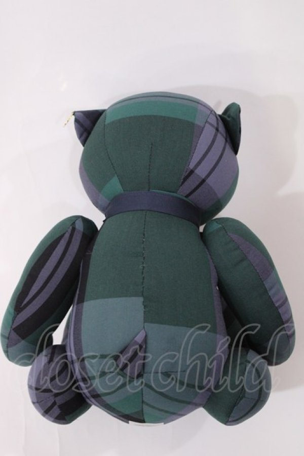 画像2: F i.n.t / オリジナルテディベア  グリーン/ネイビーチェック H-26-01-27-1014-CA-ZA-NS-ZH (2)