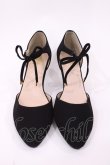 画像1: an another angelus / リボンセパレートパンプス L/24.5〜25cm BLACK H-26-01-27-1016-CA-SH-NS-ZH (1)