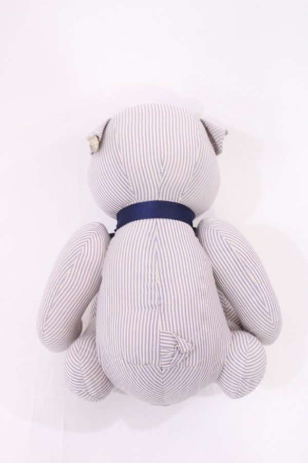 画像2: F i.n.t / オリジナルテディベア  オフ/ブルーストライプ H-26-01-27-1002-CA-ZA-NS-ZH (2)