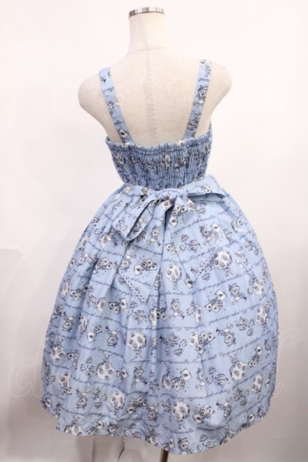 画像2: axes femme kawaii / アリス柄ワンピース M サックス H-26-01-27-1018-AX-OP-NS-ZH (2)
