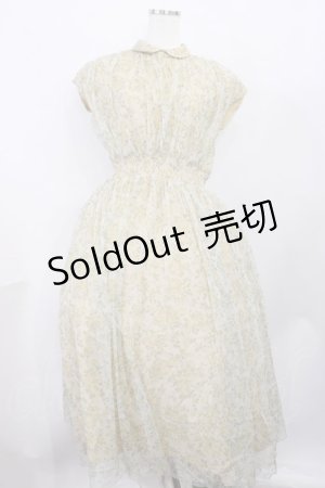 画像: an another angelus / 50sローズプリントチュールギャザーワンピース Free L/YELLOW H-26-01-27-1021-CA-OP-NS-ZH