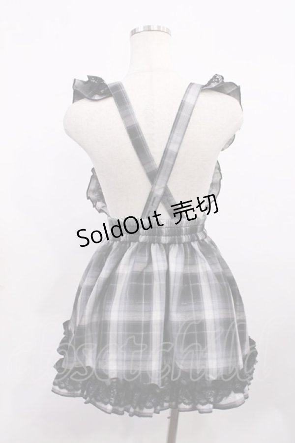 画像2: Princess Melody / チェックパールハートエプロンジャンスカ Free ブラック H-26-01-27-1026-EL-OP-NS-ZH (2)