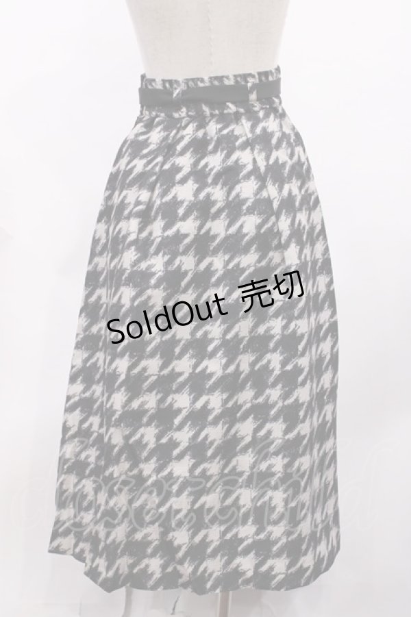 画像2: an another angelus / ハンドペイント千鳥柄タックスカート Free BEIGE×BLACK H-26-01-27-1029-CA-SK-NS-ZH (2)