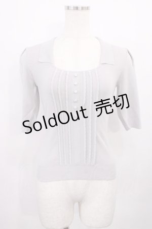 画像: an another angelus / フロント釦スクエアネックニットプルオーバー Free BLUE GRAY H-26-01-27-1031-CA-TO-NS-ZH