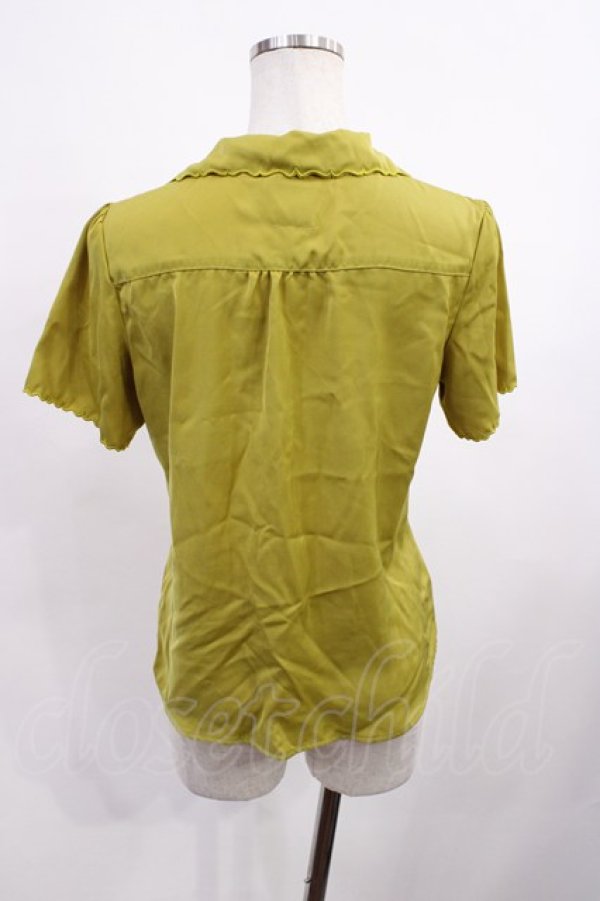 画像2: F&A / スカラップカットワーク開衿ブラウス Free LIME GREEN H-26-01-27-1033-LO-BL-NS-ZH (2)