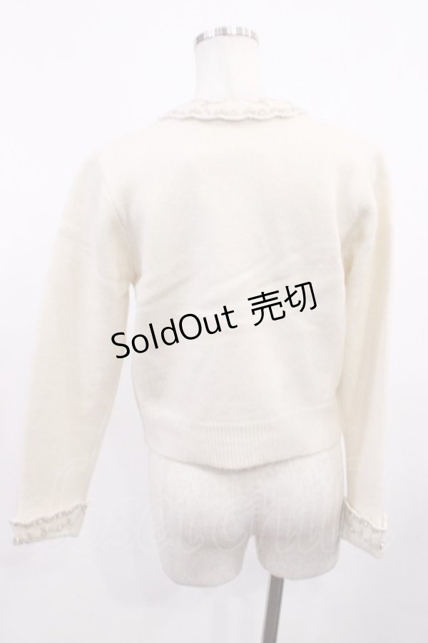 画像2: an another angelus / ラメ刺繍スカラップ衿ニットカーディガン Free OFF WHITE H-26-01-27-1036-CA-TO-NS-ZH (2)