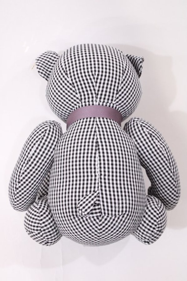 画像2: F i.n.t / オリジナルテディベア  オフ/ブラックギンガム H-26-01-27-1004-CA-ZA-NS-ZH (2)