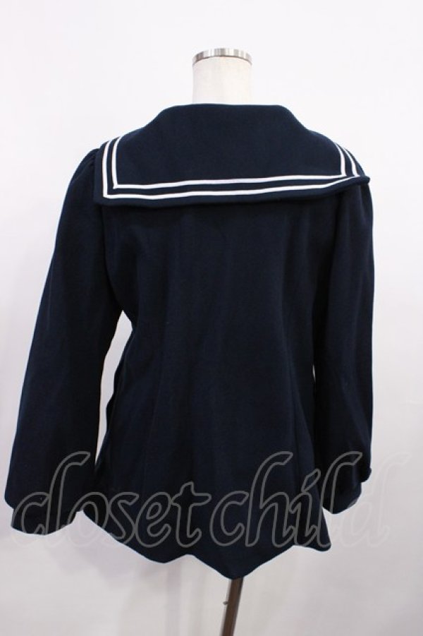 画像2: axes femme POETIQUE / セーラーショートコート M ネイビー H-26-01-27-1038-AX-CO-NS-ZH (2)