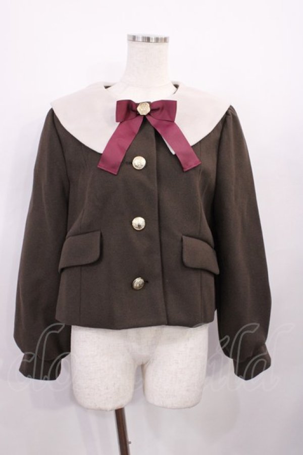 画像1: Amavel / セーラーショートコート Free ブラウン H-26-01-27-1039-CA-CO-NS-ZH (1)