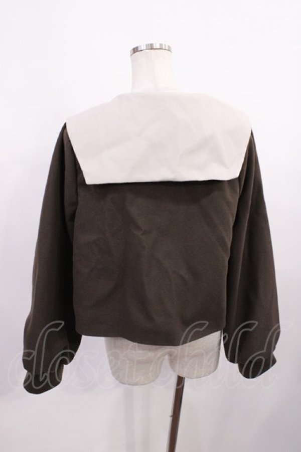 画像2: Amavel / セーラーショートコート Free ブラウン H-26-01-27-1039-CA-CO-NS-ZH (2)