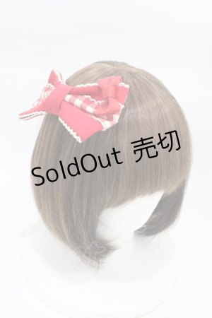 画像: Angelic Pretty / Candyギンガムバレッタ  レッド H-26-01-27-009-AP-AC-NS-ZH