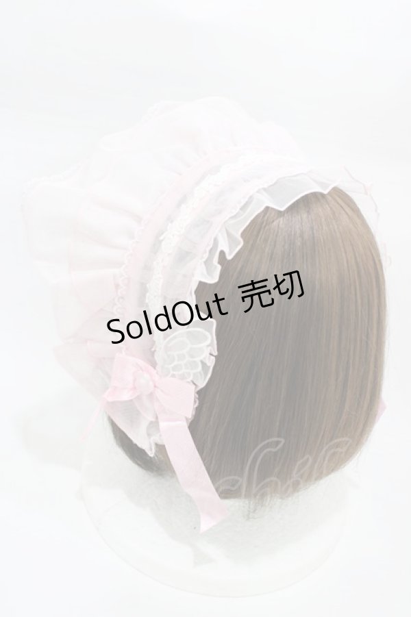 画像2: Angelic Pretty / Bel Angeブリム付カチューシャ  ピンク H-26-01-27-012-AP-AC-NS-ZH (2)