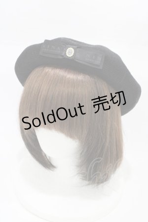 画像: m petit by misako / NINA`SAMカメオベレー  ブラック H-26-01-27-015-LO-AC-NS-ZH