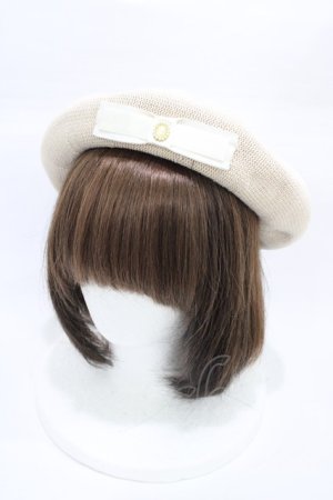 画像: m petit by misako / NINA`SAMカメオベレー  アイボリー H-26-01-27-016-LO-AC-NS-ZH