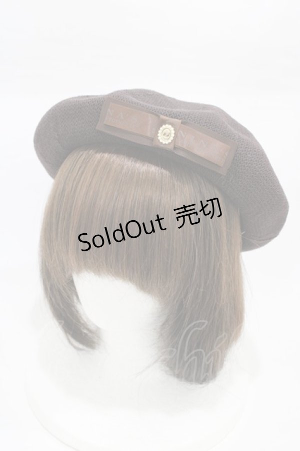 画像1: m petit by misako / NINA`SAMカメオベレー  ブラウン H-26-01-27-018-LO-AC-NS-ZH (1)