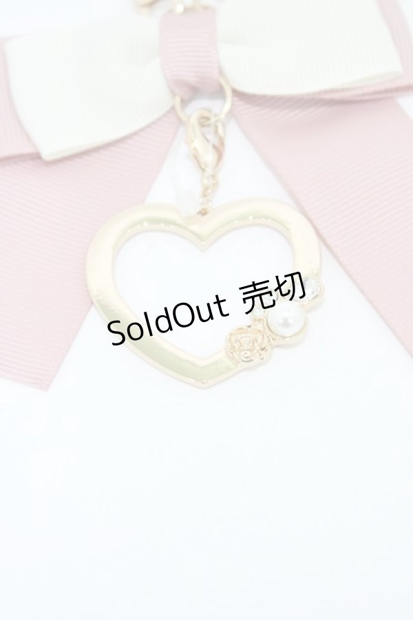 画像2: m petit by misako / AMバッグチャームハート  ピンク H-26-01-27-022-LO-ZA-NS-ZH (2)