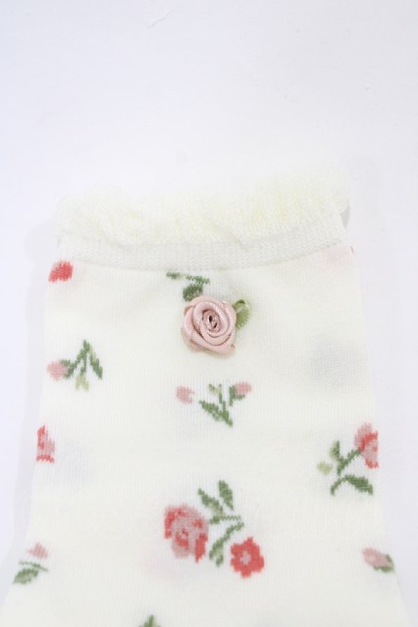 画像2: m petit by misako / ECAMCSバラモチーフ  オフ/ピンク H-26-01-27-026-LO-ZA-NS-ZH (2)