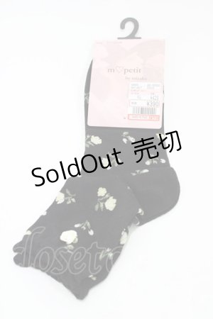 画像: m petit by misako / ECAMCSバラモチーフ  ブラック H-26-01-27-028-LO-ZA-NS-ZH