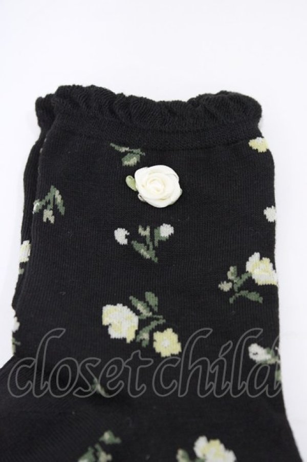 画像2: m petit by misako / ECAMCSバラモチーフ  ブラック H-26-01-27-028-LO-ZA-NS-ZH (2)