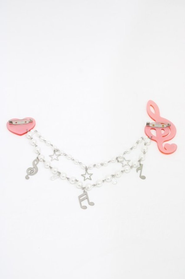 画像2: Angelic Pretty / プリティメロディブローチ  レッド H-26-01-27-029-AP-ZA-NS-ZH (2)